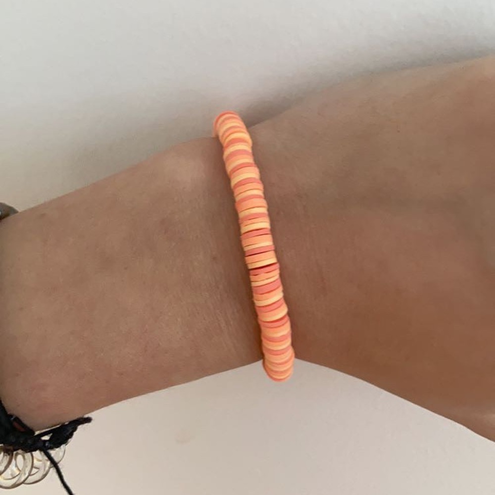 clay beaded bracelet